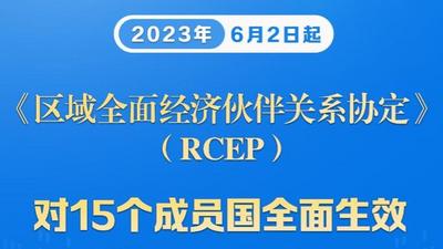 RCEP对15个签署国全面生效