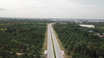 中企承建柬埔寨首都第三环线通车启用