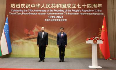 中国驻乌兹别克斯坦使馆举行国庆招待会