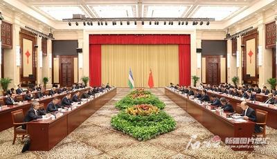 马兴瑞艾尔肯·吐尼亚孜会见乌兹别克斯坦总理阿里波夫