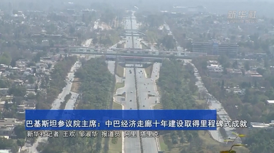 巴基斯坦参议院主席：中巴经济走廊十年建设取得里程碑式成就