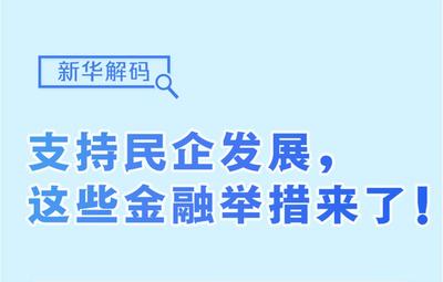 新华解码丨支持民企发展，这些金融举措来了！