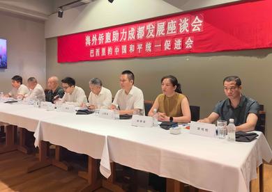 巴西里约侨界与成都海外联谊会代表团举行座谈会