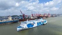 China-made green "ro-ro" ship starts maiden Europe trip with 5,000 cars