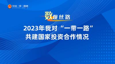数观丝路｜2023年我对“一带一路”共建国家投资合作情况