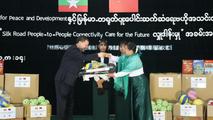 Chinese foundation donates sports equipment to Myanmar schools