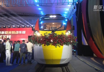 湖南株洲：马来西亚ETS3新型米轨动车组下线