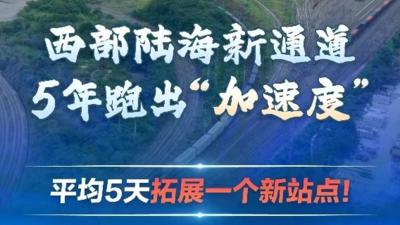 新华鲜报丨平均5天拓展一个新站点！西部陆海新通道5年跑出“加速度”