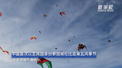 中国首次以主宾国身份参加哥伦比亚莱瓦风筝节