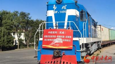 载有130吨进口香料的中欧班列抵达甘肃武威