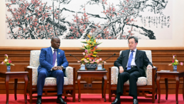 (FOCAC) Chinese vice premier meets Gabonese president