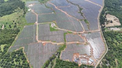 中国能建安徽电建二公司承建的菲律宾三描礼士省75.2兆瓦光伏项目全容量并网发电