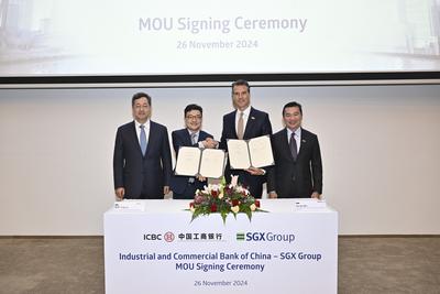 中国工商银行与新交所签订新一期合作备忘录