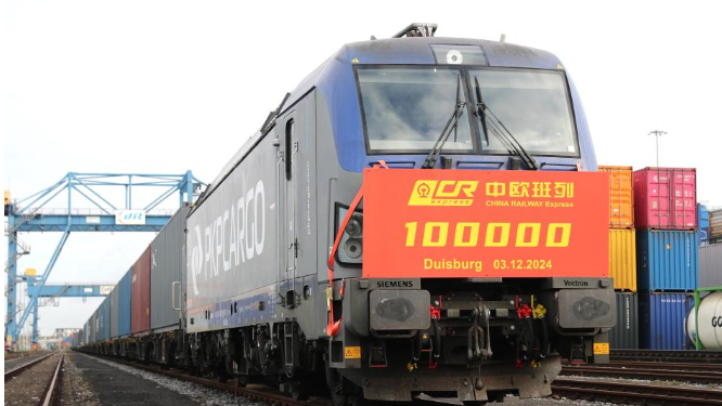 China-Europe freight train service hits milestone as 100,000th train arrives in Germany