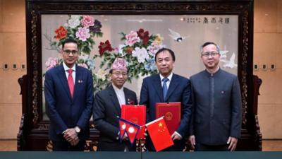 中国与尼泊尔签署共同推进“一带一路”建设的合作框架协议