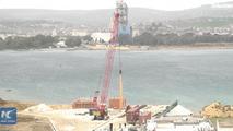 Chinese-built bridge project in Tunisia under steady construction progress